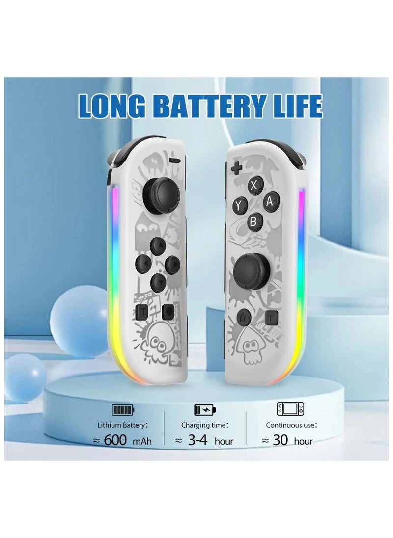 Joy Cons Wireless Controller for Nintendo Switch, L/R Controllers Replacement Compatible with Nintendo Switch/Lite/OLED, Joystick with Wake-up/Screenshot/Dual Vibration/Motion Control Function