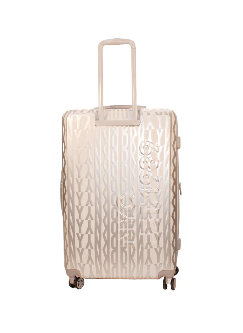 GLITZ GLAM Hardside luggage on wheels for unisex | ultra lightweight ABS on with spinner wheels 4 Color Silver