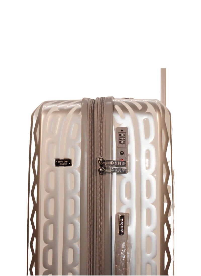 GLITZ GLAM Hardside luggage on wheels for unisex | ultra lightweight ABS on with spinner wheels 4 Color Silver