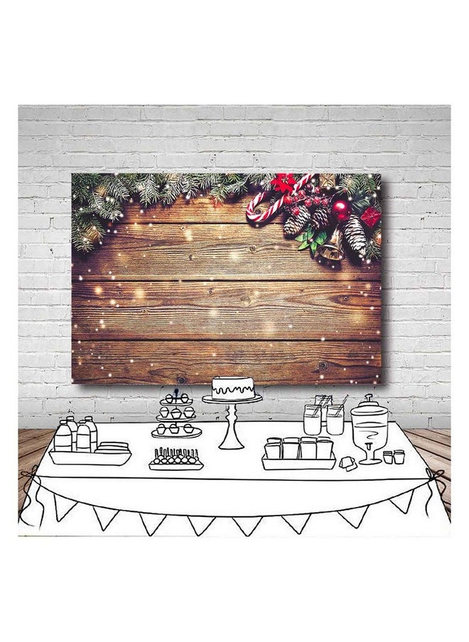 Winter Snowflake Gold Glitter Christmas Wooden Wall Holiday Photo Background 7X5Ft Vinyl Xmas Party Photography Backdrops Kids Portrait Family Party Photo Studio Booth Props