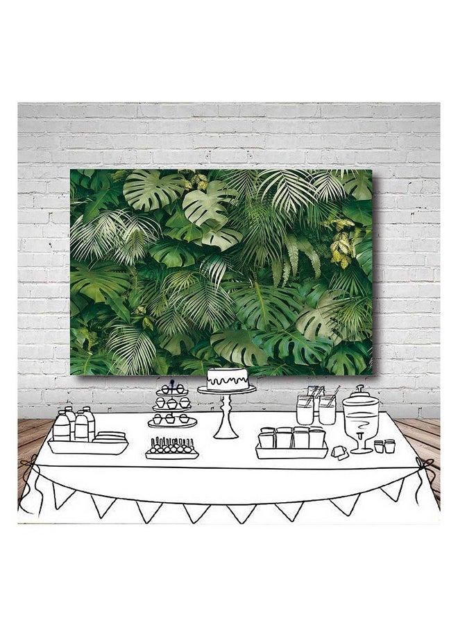 Tropical Green Leaves Theme Photography Backdrops 7X5F Wedding Bride Shower Party Decor Newborn Baby Shower Banner Photo Background Studio Shooting Props