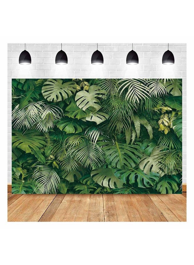 Tropical Green Leaves Theme Photography Backdrops 7X5F Wedding Bride Shower Party Decor Newborn Baby Shower Banner Photo Background Studio Shooting Props