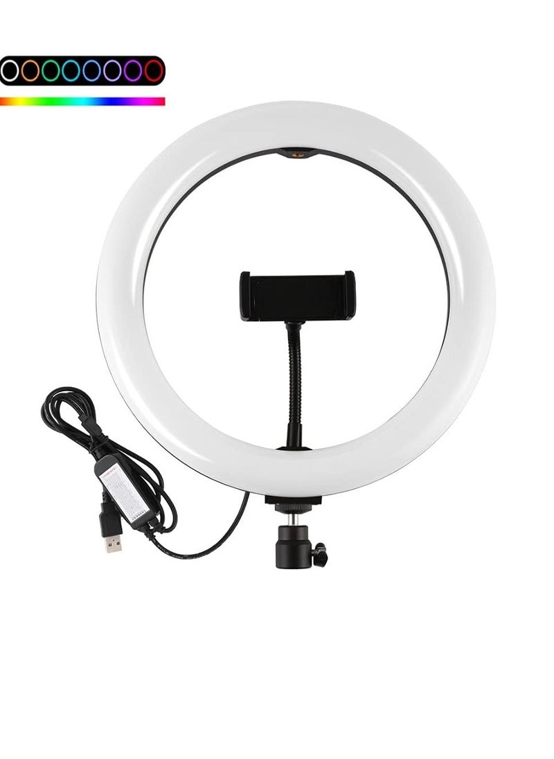MJ-36 RGB Colors LED Ring Light for Camera Smartphones