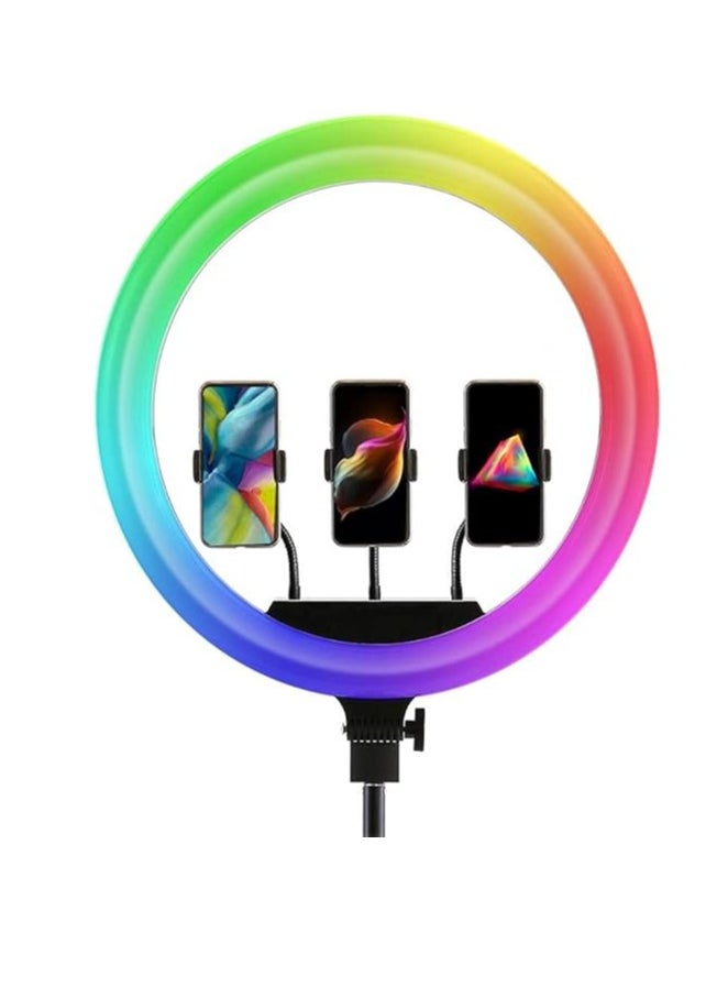 Portable MJ45 RGB Desktop SoftThree Mobile Holder &  Stand for Making YouTube Insta Reels Makeup Videos