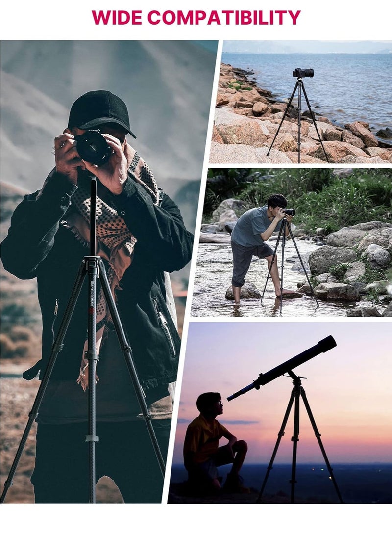 Ulanzi Zero-Y Carbon Fiber Lightweight Travel Tripod | Panoramic Tripod Head | Storage Length 42cm | Adjustable Height 15.3-156cm | Payload 10Kg | Ulanzi Zero Y | 1.1Kg