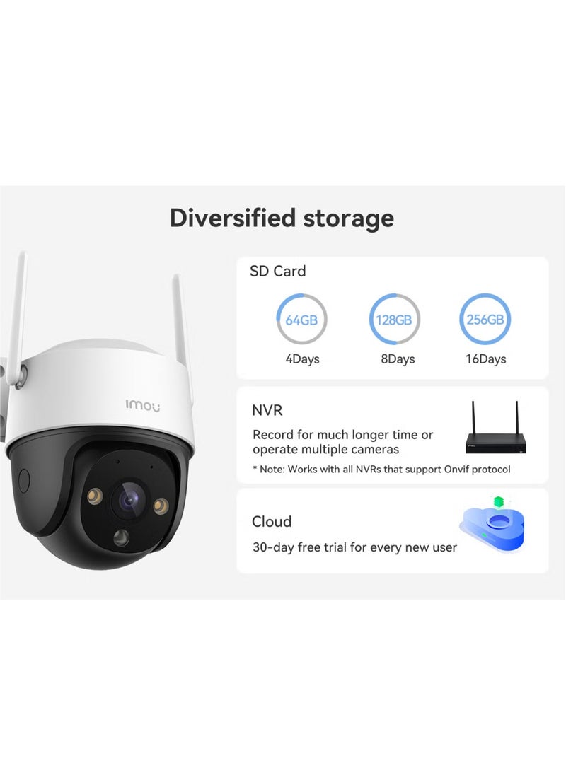 Cruiser SE+ 3K Camera, Outdoor Security Camera for Home, WiFi CCTV Camera for Home, Surveilliance Camera with 360° Coverage, Human/Motion Detection, Smart Night Vision, IP66, Two-Way Talk