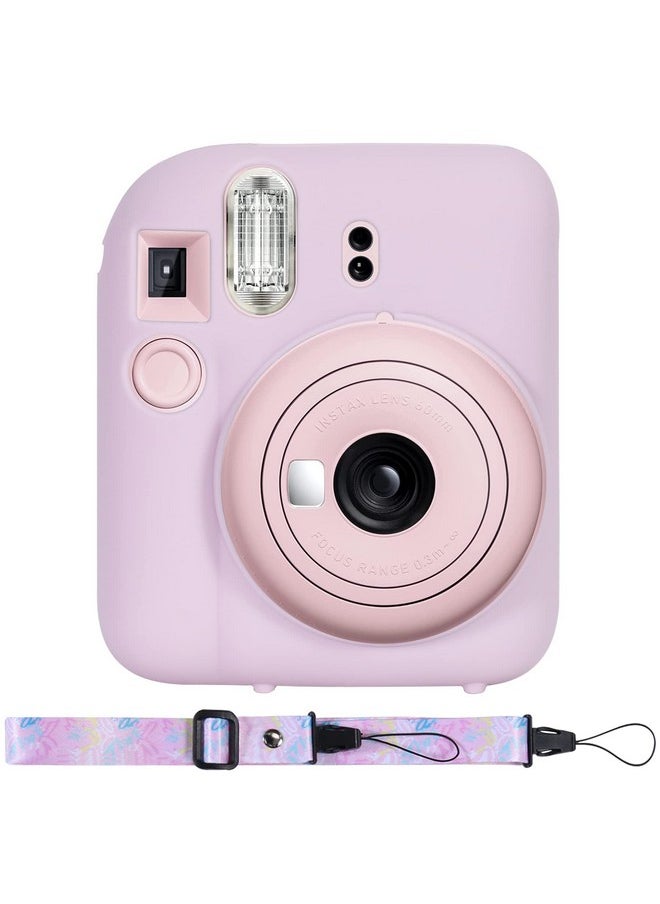 Silicon Protective Cover Suitable For Fujifilm Instax Mini 12 Camera With Shoulder Strap(Blossom Pink,Case Only)