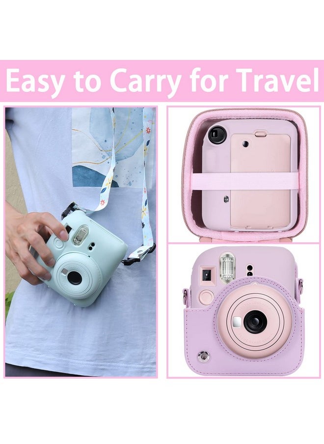 Silicon Protective Cover Suitable For Fujifilm Instax Mini 12 Camera With Shoulder Strap(Blossom Pink,Case Only)