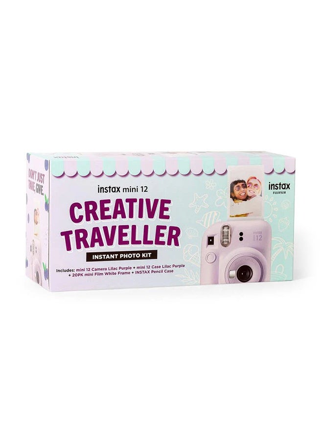 Instax Mini 12 Creative Traveller Instant Photo Kit (Lilac Purple)