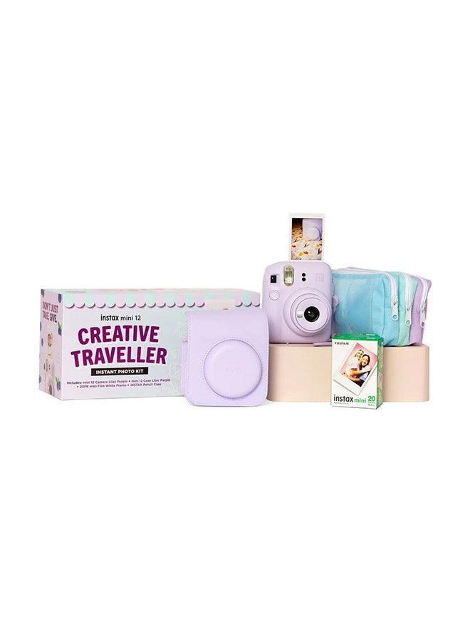 Instax Mini 12 Creative Traveller Instant Photo Kit (Lilac Purple)