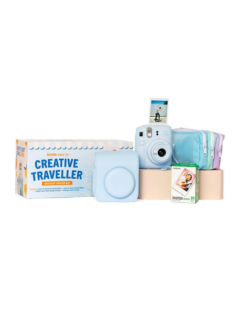 Instax Mini12 Creative Traveller Instant Photo Kit (Pastel Blue)