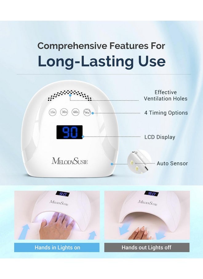 Uv Led Nail Lamp, Plus24 48W Professional Uv Nail Light For Gel Nails Polish Fast Curing With Automatic Sensor, 4 Timer Setting, Lcd Display P-Plus24 (48W Nail Lamp 1)