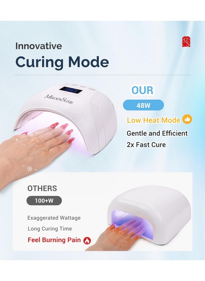 Uv Led Nail Lamp, Plus24 48W Professional Uv Nail Light For Gel Nails Polish Fast Curing With Automatic Sensor, 4 Timer Setting, Lcd Display P-Plus24 (48W Nail Lamp 1)