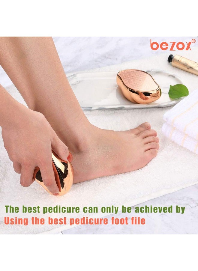 Glass Foot File Callus Remover, Crystal Pedicure Foot Scrubber For Travel Use, Portable Handheld Sized Foot Scraper For Cracked Heel - Shinning Golden