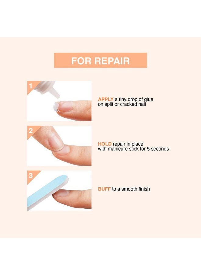 Power Speed Nail Glue, Ultra Hold, Precision Tip Nozzle Nail Adhesive, Quick & Fast Set In Seconds, Perfect For Bond & Repair Artificial & Natural Nails (2Pcs)