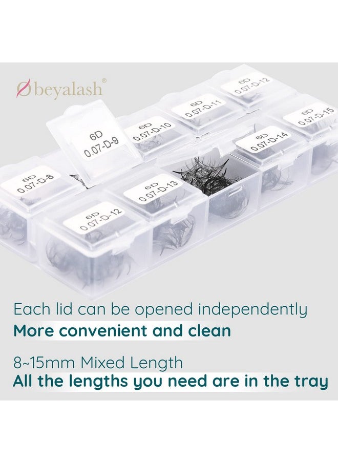 1000Pcs Loose Premade Fans Eyelash Extensions 4D Handmade Pomade Lash Fans 0.07Mm C Curl Loose Fans Lash Extensions 8-15Mm Promade Fans Lash Extensions(4D-0.07 C Curl 8-15Mm)