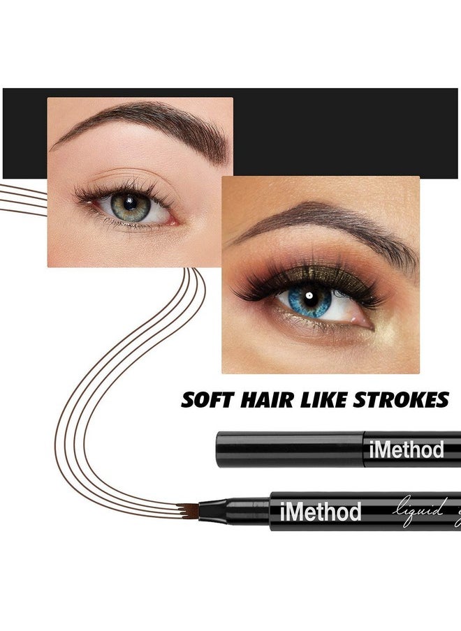 Eyebrow Pen - Imethod Eyebrow Pencil With A Micro-Fork Tip Applicator Creates Natural Looking Brows Effortlessly And Stays On All Day, Brown