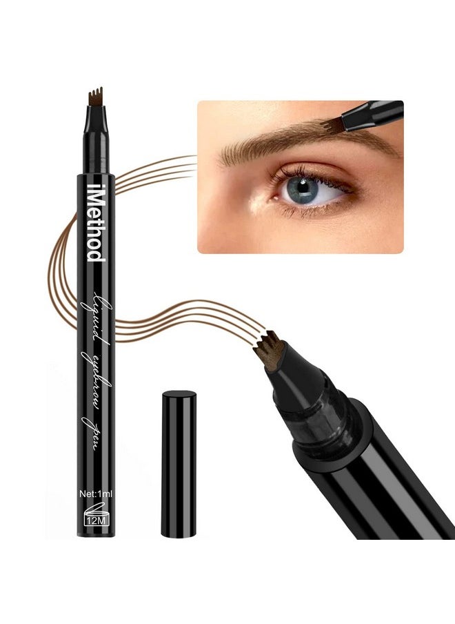 Eyebrow Pen - Imethod Eyebrow Pencil With A Micro-Fork Tip Applicator Creates Natural Looking Brows Effortlessly And Stays On All Day, Brown