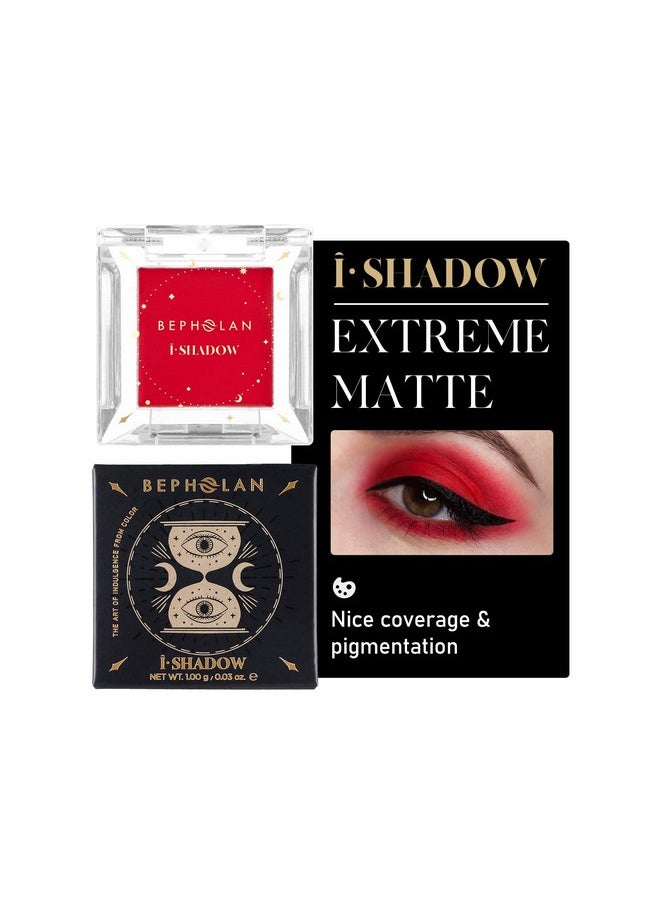 Single Red Eyeshadow Palette,High Pigment,Longwear,Intense Color Gothic Makeup