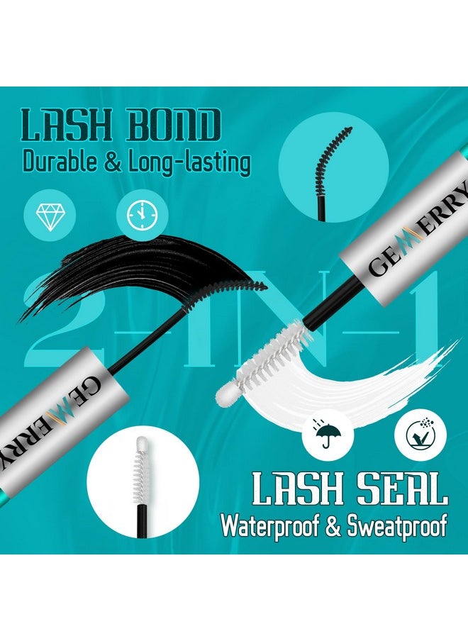 Lash Kit 3 Pcs Lash Bond And Seal With Lash Glue Remover And Lash Tweezers Waterproof Eyeash Glue For Lash Clusters Fast Removal Lash Extension Remover Lash Applicator Tools For Beginners