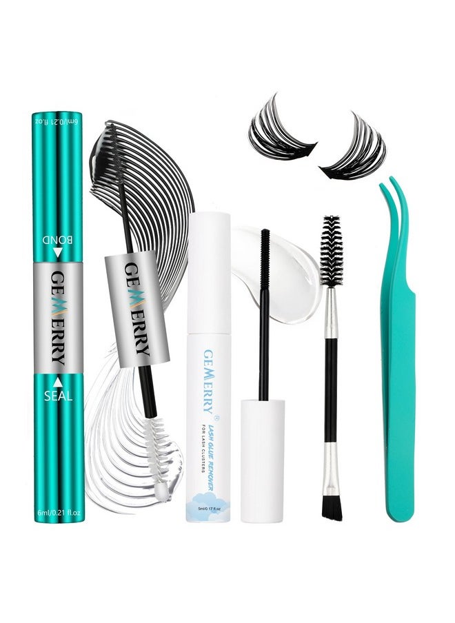 Lash Kit 3 Pcs Lash Bond And Seal With Lash Glue Remover And Lash Tweezers Waterproof Eyeash Glue For Lash Clusters Fast Removal Lash Extension Remover Lash Applicator Tools For Beginners