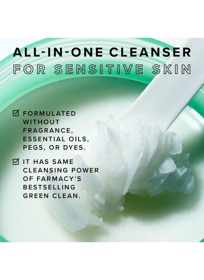 Makeup Remover Cleansing Balm - Clearly Clean Sensitive Skin Makeup Remover + Oil Based Cleanser - Gentle Exfoliating Double Cleanser - Melts From Balm To Milky Lather (100Ml)
