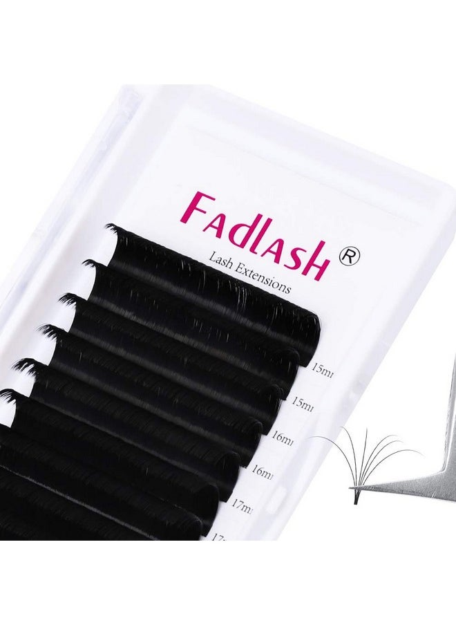 Extension D Curl 0.07 15-20Mm Mixed Tray Easy Fan Volume Lashes 2D-10D Volume Lash Extensions Self Fanning Eyelash Extensions By Fadlash