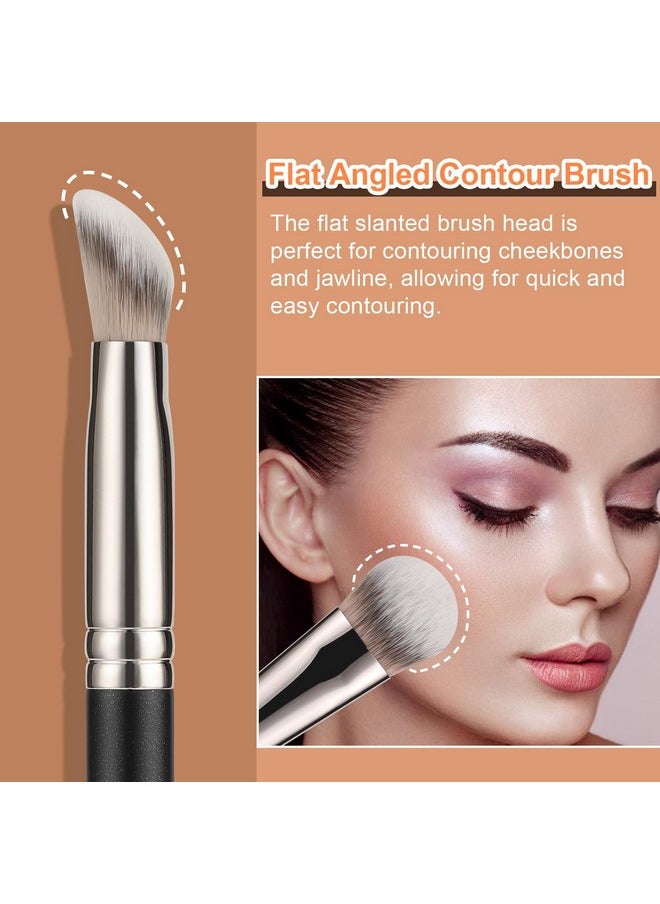 Angled Contour Brush, Synthetic Concealer Brush For Blending Setting Buffing With Liquid, Cream And Powder Cosmetic (Angled Brush)