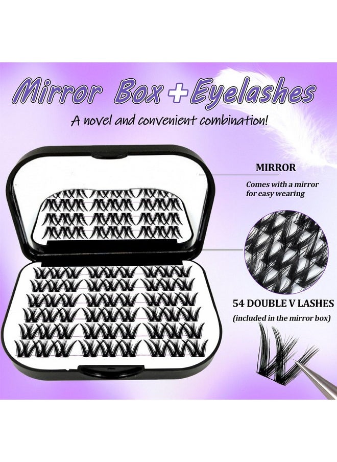 Diy Lash Extension Kit 774 Pcs D Curl Individual Lash Clusters Eyelashes Extension Set With Mirror Lash Storage Box Lash Bond&Seal Glue Remover Tweezers Lash Brush Applicator