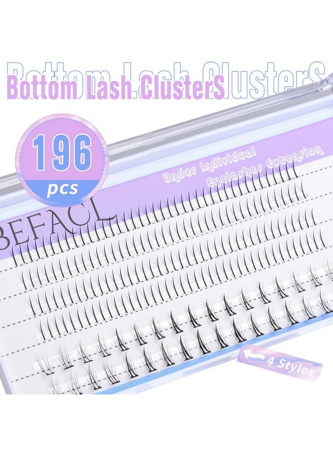 Bottom Lash Clusters Diy Lash Extension Lower Individual Lashes 196Pcs Wispy Natural Look Lashes Manga Bottom Cluster Lashes 5Mm And 6Mm