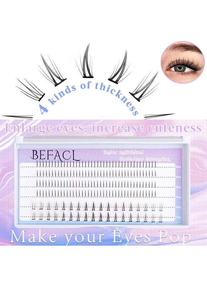 Bottom Lash Clusters Diy Lash Extension Lower Individual Lashes 196Pcs Wispy Natural Look Lashes Manga Bottom Cluster Lashes 5Mm And 6Mm