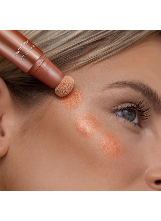 Highlight & Glow Beauty Wand, Peach Glow, Luminous Highlight For Radiance Skin, Vegan, Cruelty Free Cosmetics