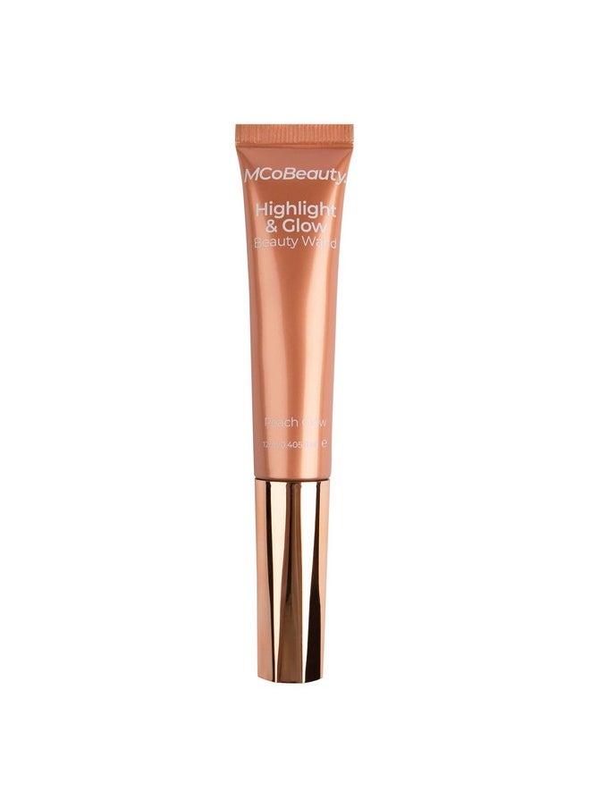 Highlight & Glow Beauty Wand, Peach Glow, Luminous Highlight For Radiance Skin, Vegan, Cruelty Free Cosmetics