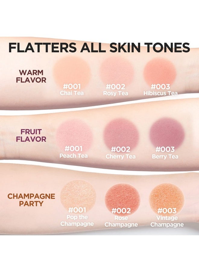 Palette - Afternoon Tea Blusher | Fruit Flavor For Cheek, Soft Pink, Peach, Lavender, 3 Shades Palette, Matte Powder Blush For Face & Cheeks, For All Skin Tones, 0.4Oz