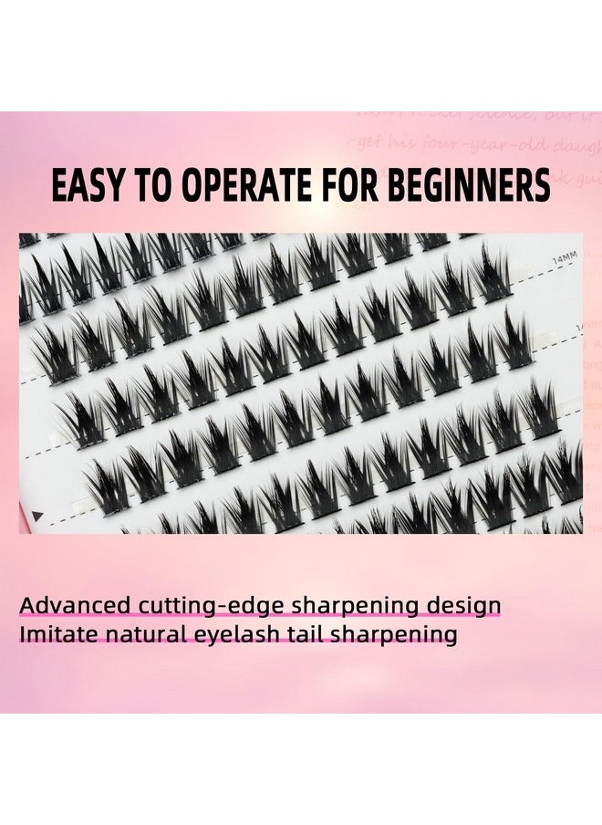 312Pcs Cluster Diy Lash Extensions Individual Lashes Ultra-Large Capacity Wispy Thin Band Individual Cluster Lashes Kit For Self Application (4 Styles Mixed)