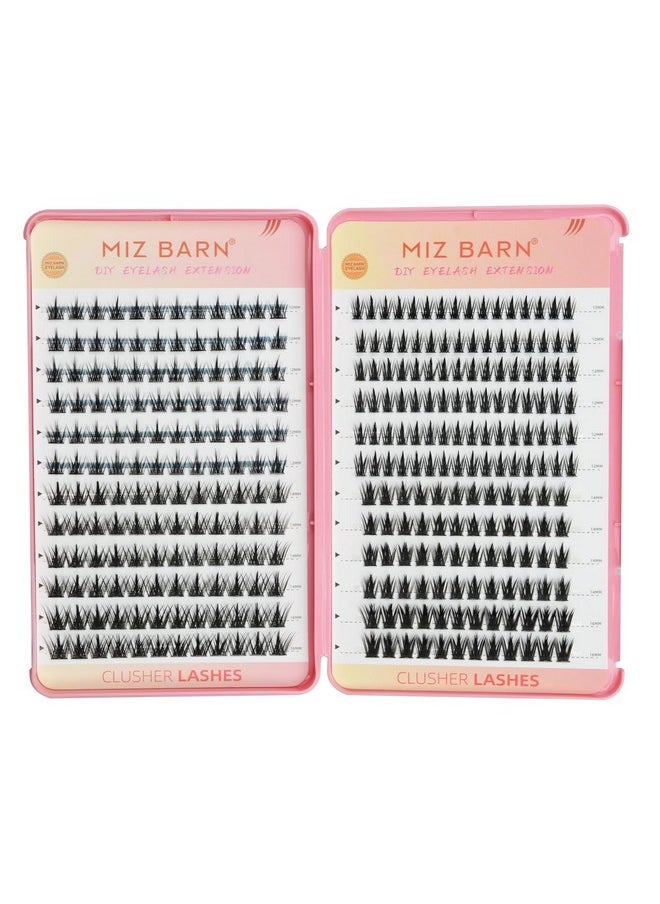 312Pcs Cluster Diy Lash Extensions Individual Lashes Ultra-Large Capacity Wispy Thin Band Individual Cluster Lashes Kit For Self Application (4 Styles Mixed)