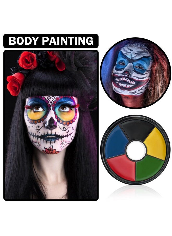 6 Colors Bruise Clown Special Effect Makeup Kit,Camo Face Paint Clown Makeup Wheel Sfx Halloween Cosplay Zombie Drama Movie Special Effect Makeup Kit