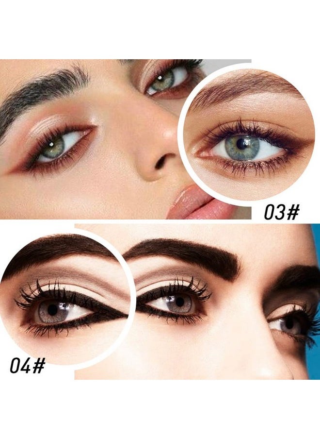 4Pcs Black Silver Grey Brown Gel Eyeliner Pencil Eye Black Face Paint Sticks Makeup Set, Natural Black Eyeliner Cream Waterproof Crayon Eyeliner Pencil Tool Delineador De Ojos Contra El Agua