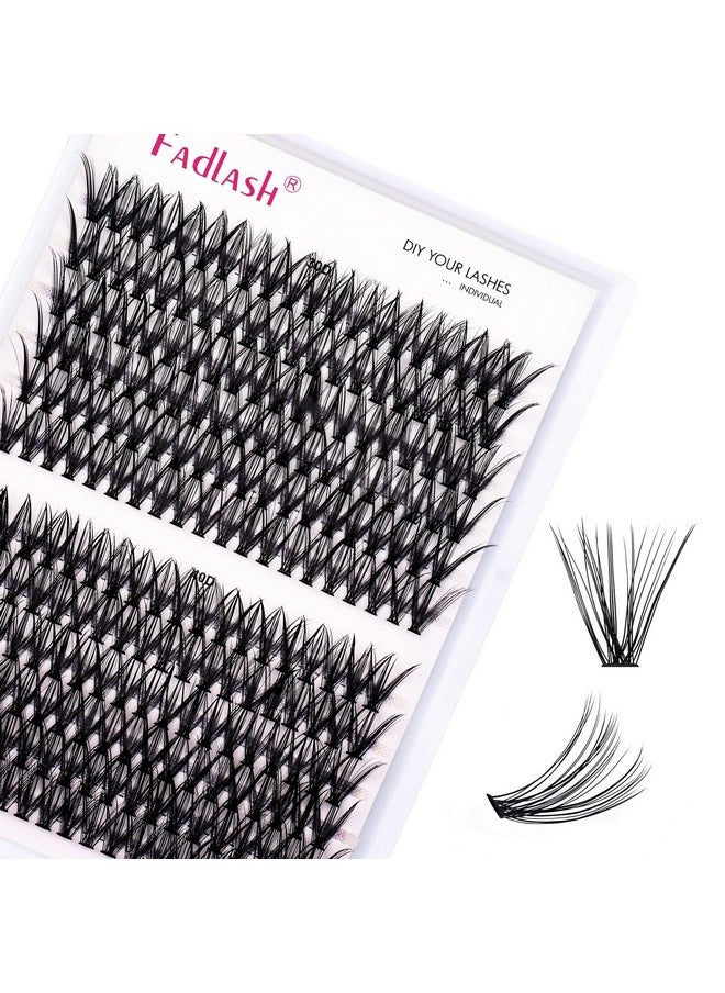 Individual Lashes Large Tray Cluster Lashes 30D+40D Diy Eyelash Extension D Curl 0.07 Natural Individual Lash Extensions Mixed Tray False Eyelashes At Home (30D+40D-0.07D, 8-16Mm)