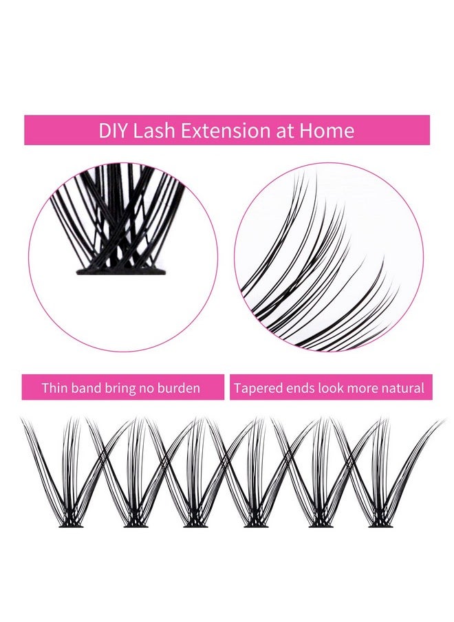 Individual Lashes Large Tray Cluster Lashes 30D+40D Diy Eyelash Extension D Curl 0.07 Natural Individual Lash Extensions Mixed Tray False Eyelashes At Home (30D+40D-0.07D, 8-16Mm)