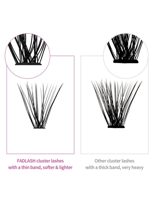 Individual Lashes Large Tray Cluster Lashes 30D+40D Diy Eyelash Extension D Curl 0.07 Natural Individual Lash Extensions Mixed Tray False Eyelashes At Home (30D+40D-0.07D, 8-16Mm)