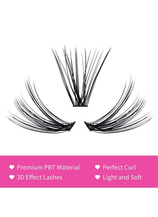 Individual Lashes Large Tray Cluster Lashes 30D+40D Diy Eyelash Extension D Curl 0.07 Natural Individual Lash Extensions Mixed Tray False Eyelashes At Home (30D+40D-0.07D, 8-16Mm)