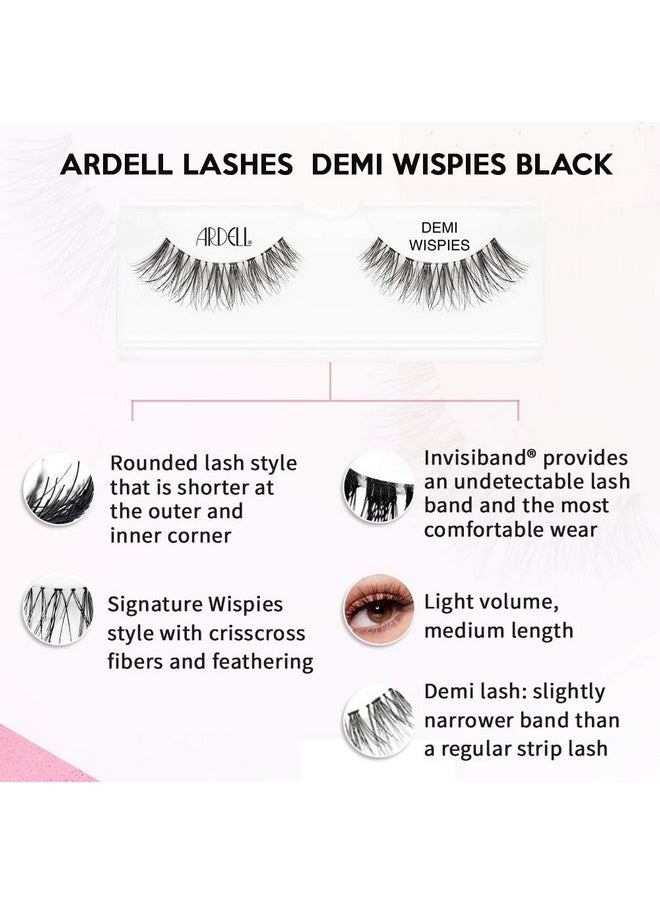 False Eyelashes Demi Wispies Black, 4 Pairs