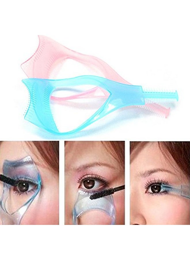 2Pcs 3 In 1 Makeup Eyelash Tool Upper Lower Lash Mascara Applicator Guide Eyelash Comb Cosmetic Tool