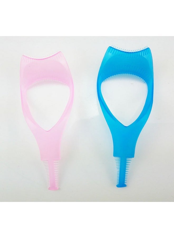 2Pcs 3 In 1 Makeup Eyelash Tool Upper Lower Lash Mascara Applicator Guide Eyelash Comb Cosmetic Tool