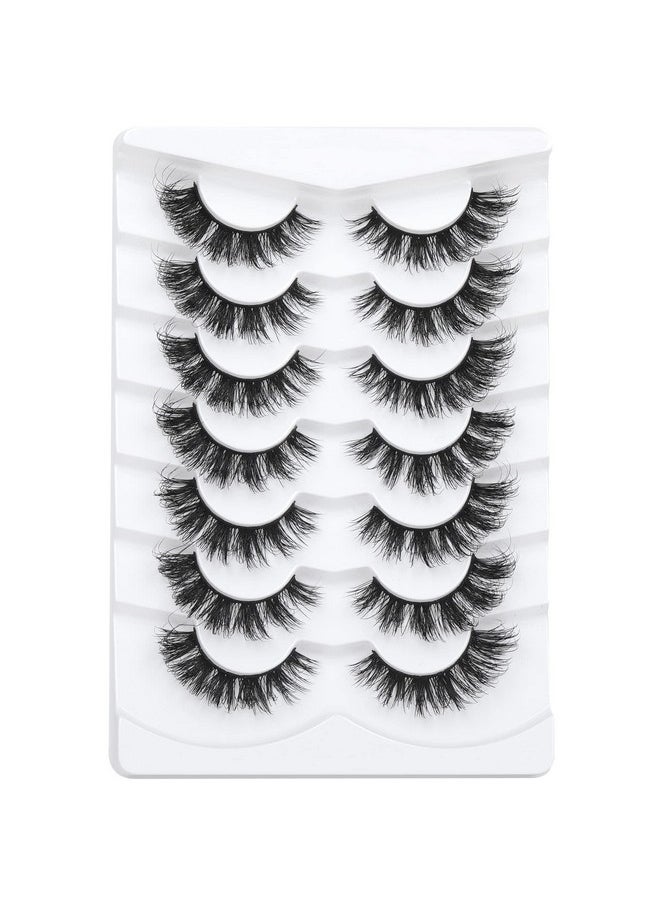 Hes Wispy False Eyelashes Cat Eye Lashes Natural Look Fluffy 3D Strip Fake Eyelashes Pack By Geeneiya, Long-Lasting, Ultra-Light, Cc Curl Lash Extension Effect