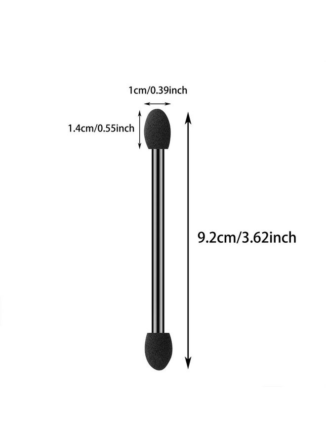 100Pcs Eyeshadow Applicators Dual Sides Eye Sponge Applicators Disposable Eyeshadow Brush For Girls Lady Women Makeup