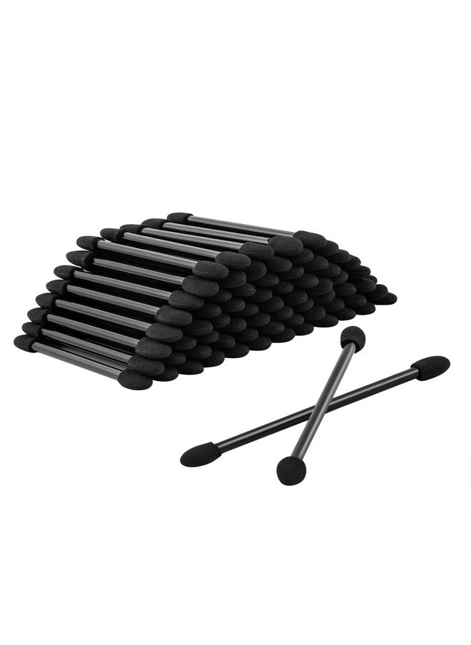 100Pcs Eyeshadow Applicators Dual Sides Eye Sponge Applicators Disposable Eyeshadow Brush For Girls Lady Women Makeup