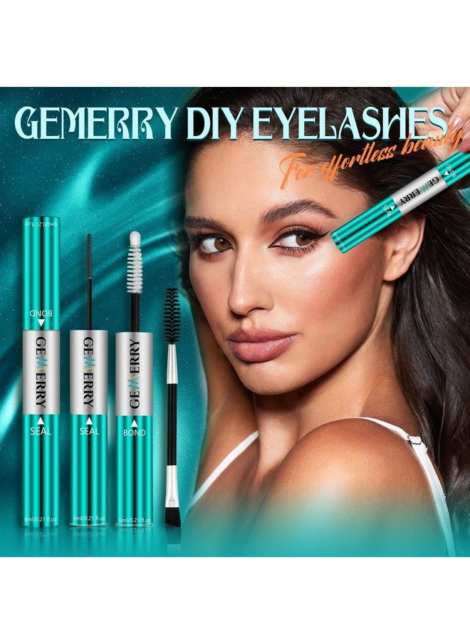 Lash Bond And Seal Waterproof 12Ml Lash Cluster Glue For Lash Clusters Bond And Seal Lash Glue Long Lasting For 72-96 Hours Lash Glue Mascara Eyelash Glue For Self Use At Home