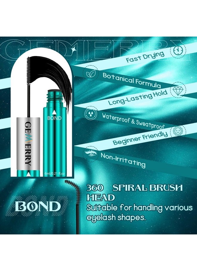 Lash Bond And Seal Waterproof 12Ml Lash Cluster Glue For Lash Clusters Bond And Seal Lash Glue Long Lasting For 72-96 Hours Lash Glue Mascara Eyelash Glue For Self Use At Home